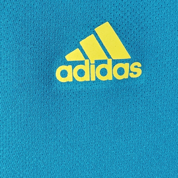 Adidas Blue Workout Tee w/ Zipper Pocket for iPod & Hole for Wire Size Large - Picture 2 of 8